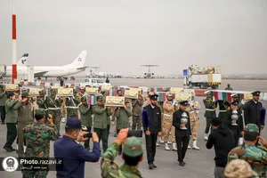 مراسم استقبال از ۱۲ شهید گمنام در مشهد