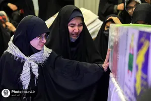 تشییع پیکر مطهر شهید گمنام در دبیرستان دخترانه امام رضا علیه&zwnj;السلام