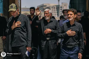 عزاداری روز تاسوعای حسینی در حرم مطهر رضوی