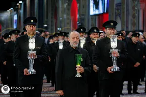 آیین خطبه&zwnj;خوانی شب شهادت امام رضا علیه&zwnj;السلام در حرم مطهر رضوی