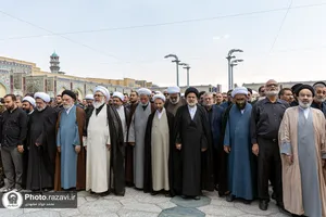 تشییع پیکر مرحوم سید جواد حجازی در حرم مطهر رضوی