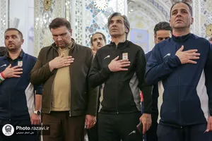 تشرف تیم ملی فوتسال بزرگسالان به حرم مطهر رضوی