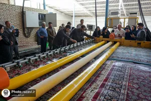 بازدید کارکنان آستان قدس رضوی از شرکت فرش و آرایه&zwnj;های رضوی