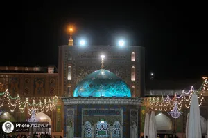 حال و هوای حرم مطهر رضوی در شب میلاد حضرت معصومه سلام الله علیها