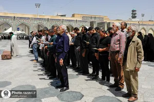 تشییع پیکر محمدباقر اوحدی در حرم مطهر رضوی