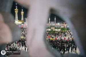 آیین علم&zwnj;گردانی هیئت&zwnj;های مذهبی مشهد در حرم مطهر رضوی