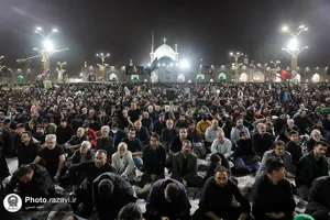 مراسم احیاء شب بیست و یکم ماه رمضان در حرم مطهر رضوی - 1