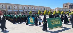نخستین گردان رزمایشی بانوان خادم‌یار کشور در اصفهان تشکیل شد