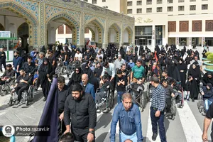 تشرف معلولان آسایشگاه فیاض بخش به حرم مطهر رضوی