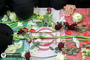 تشییع پیکر مطهر شهید گمنام در دبیرستان دخترانه امام رضا علیه&zwnj;السلام