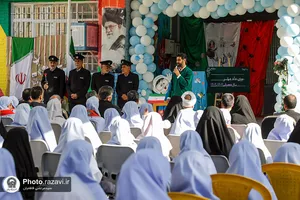 حضور خدام حرم مطهر رضوی در مراسم آغاز سال تحصیلی