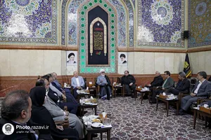 دیدار جمعی از فعالان اقتصادی خراسان رضوی با تولیت آستان قدس رضوی