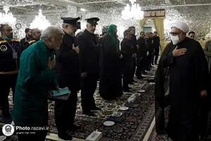 دیدار جمعی از موکبداران دهه آخر صفر با تولیت آستان قدس رضوی