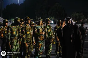 بدرقه شیوخ عشایر عراق در فرودگاه شهید هاشمی&zwnj;نژاد مشهد

