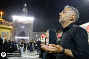 بارش باران تابستانی در حرم مطهر رضوی