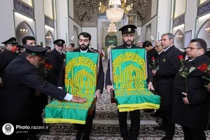 آیین اذن اعزام کاروان زیر سایه خورشید در حرم مطهر رضوی