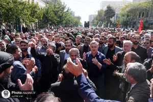 تشییع پیکر حاج سید رضا موید خراسانی در حرم مطهر رضوی