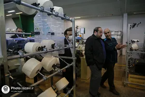 بازدید رئیس بنیاد بهره&zwnj;وری موقوفات آستان قدس رضوی از شرکت نخریسی و نساجی خسروی خراسان