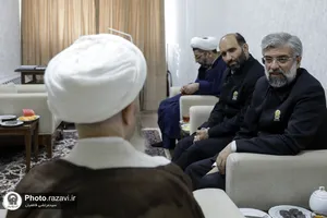 دیدار مدیر عالی حرم مطهر با آیت الله سبحانی