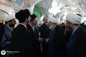 مراسم بزرگداشت آیت&zwnj;الله سیدموسی شبیری زنجانی در حرم مطهر رضوی