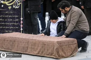 تشییع پیکر شهرام عبدلی در حرم مطهر رضوی