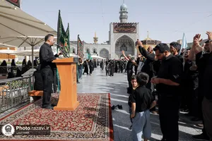 عزاداری تاسوعای حسینی در حرم مطهر رضوی-1