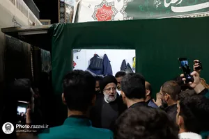 حضور رئیس جمهور در چایخانه حضرت رضا علیه&zwnj;السلام