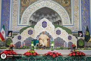 حرم مطهر رضوی در شب میلاد حضرت زینب سلام الله علیها