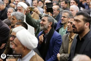 مراسم تشییع پیکر حاج سیدجعفر ماهرخسار در حرم مطهر رضوی