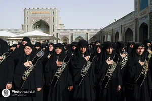 عزاداری هیئت عالم آل محمد علیه&zwnj;السلام در حرم مطهر رضوی