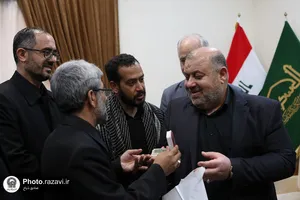 دیدار مسئولین موکب امام رضا علیه&zwnj;السلام در سامرا با تولیت حرم امامین عسکریین