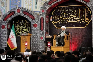 مراسم وداع با پیکر شهید سیدهاشم حسینی در حرم مطهر رضوی