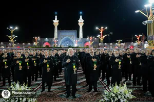 آیین خطبه&zwnj;خوانی شب شهادت امام رضا علیه&zwnj;السلام در حرم مطهر رضوی