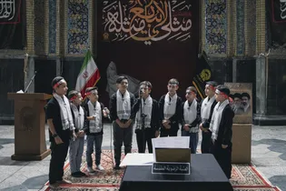یاد رهبر شهید در اجتماع عزاداران سوری در حرم مطهر رضوی زنده شد