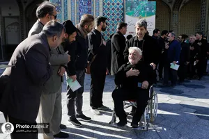 تشییع پیکر جواد مسگری در حرم مطهر رضوی