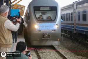 آیین افتتاح راه&zwnj;آهن همدان-سنندج
