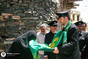 حضور خدام حرم مطهر رضوی در روستای ازغد