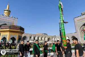 آیین تعویض پوش ضریح منور رضوی در آستانه ماه محرم