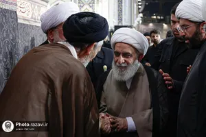 مراسم بزرگداشت چهلمین روز تدفین رهبر شهید انقلاب اسلامی در حرم مطهر رضوی