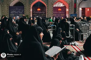 عزاداری زائران عرب&zwnj;زبان در حرم مطهر رضوی
