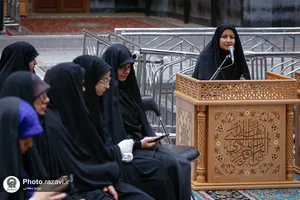 جلسه دفاع از پایان نامه دانشجویان دانشگاه امام رضا علیه&zwnj;السلام در حرم مطهر رضوی
