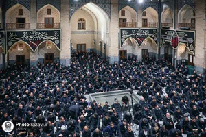 عزاداری اصناف و بازاريان مشهد در حرم مطهر رضوی