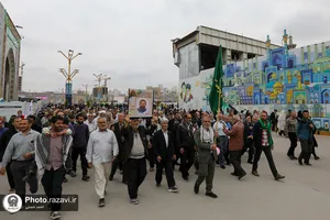 تشرف کاروان پیاده استان البرز به حرم مطهر رضوی