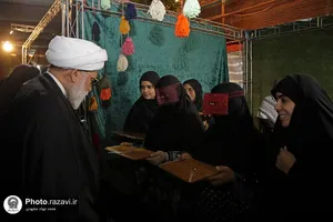بازدید تولیت آستان قدس رضوی از موکب دخترانه نجمه