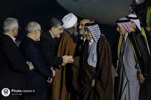 استقبال از شیوخ عشایر عراق در فرودگاه شهید هاشمی&zwnj;نژاد مشهد-۲
