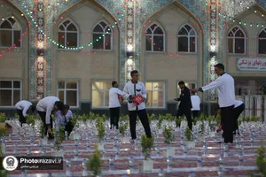 پذیرای از زوار بارگاه منور رضوی در صحن امام حسن مجتبی(علیه&zwnj;السلام)