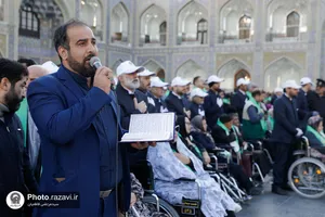 تشرف کاروان توان&zwnj;یابان زیارت اولی&zwnj; سراسر کشور به حرم مطهر رضوی