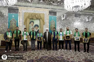 دیدار اعضای تیم ملی کشتی آزاد بزرگسالان ایران با تولیت آستان قدس رضوی