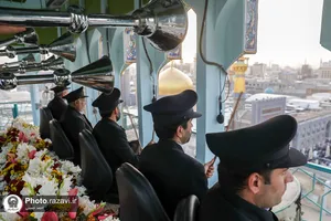 نخستین نقاره نوازی ماه ربیع الاول در حرم مطهر رضوی