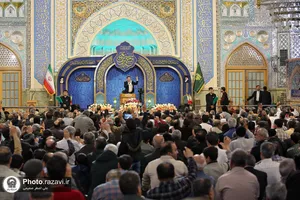 حال و هوای حرم مطهر رضوی در شب ولادت امام حسین(علیه&zwnj;السلام)